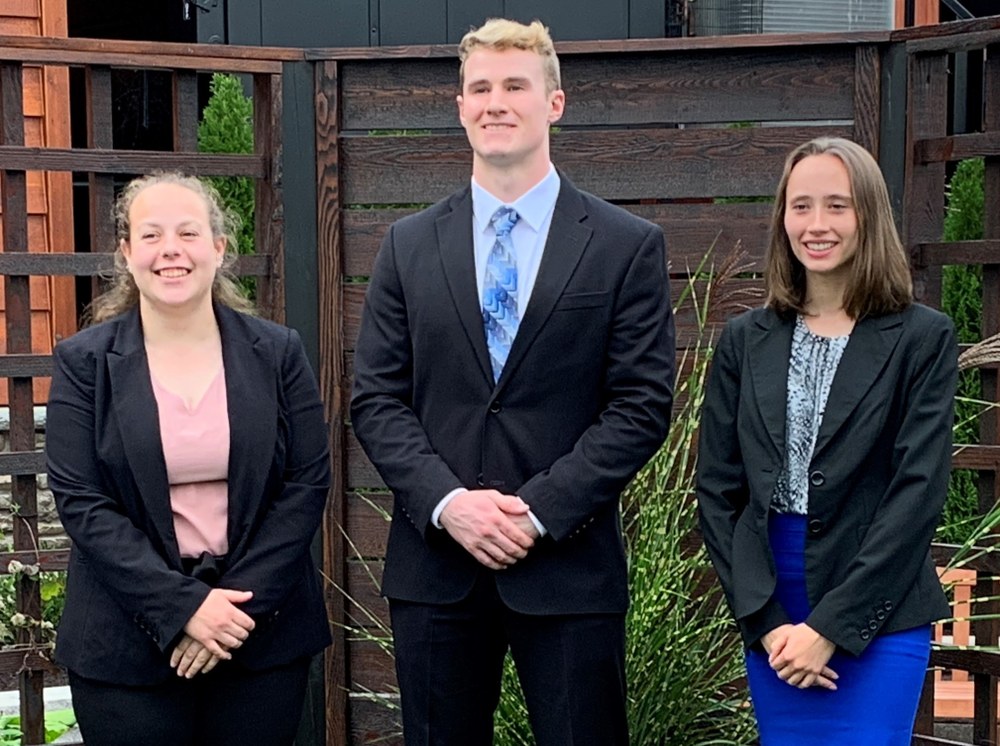 Northeast Dairy Challenge Hosts In-Person Educational Event Penn State students at Northeast Regional Dairy Challenge, from left: Hannah Diehl, Donald Opp and Sarah Alexander.