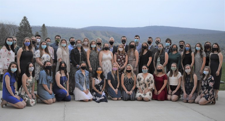 Members of the Penn State Dairy Science Club at its annual banquet, 2021.
