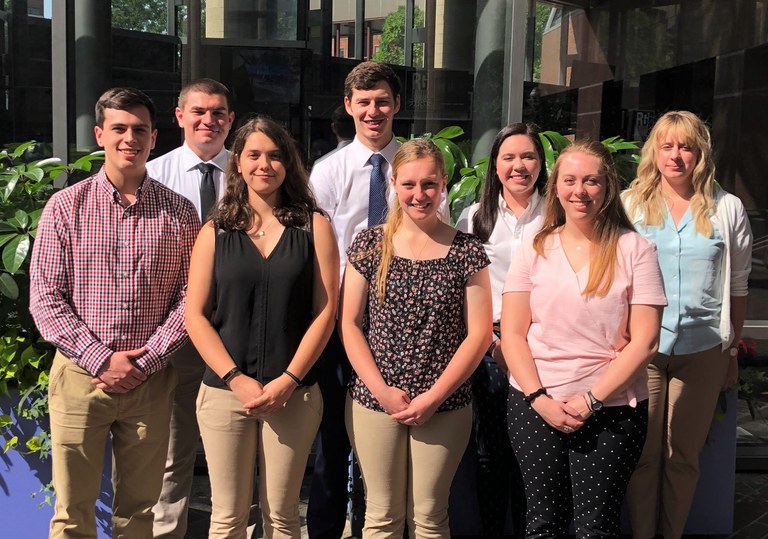 Students representing Penn State at ADSA-SAD meetings, from left: Bailey Winslow, Michael Morgan, Shoshana Brody, Daniel Kitchen, Kelly MacRae, Sydney Jewell and Kelly Forbes.