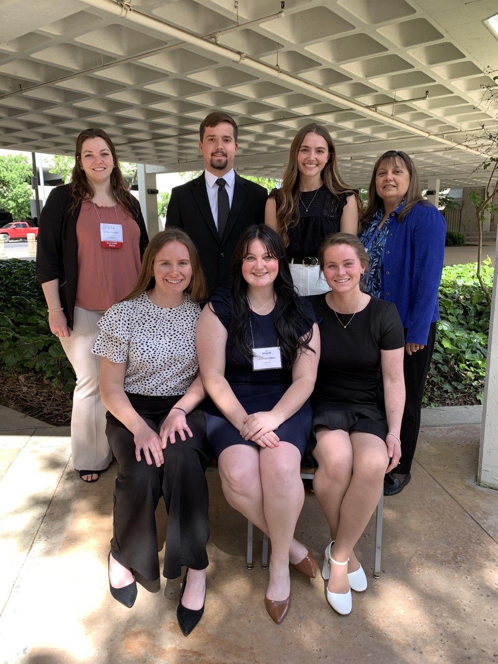 Photo, from left: Seated – Kendal Jenkins, Ashton Stiles, Lynneah Brady; Standing – Assistant Coach Gillian Plaugher, Justin Merry, Paige Peiffer and Coach Lisa Holden.