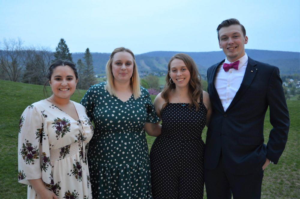 Students who were on the Dairy Challenge team which competed virtually:  from left: Shara Allman, Kelly Forbes, Sydney Jewel, George DeMers