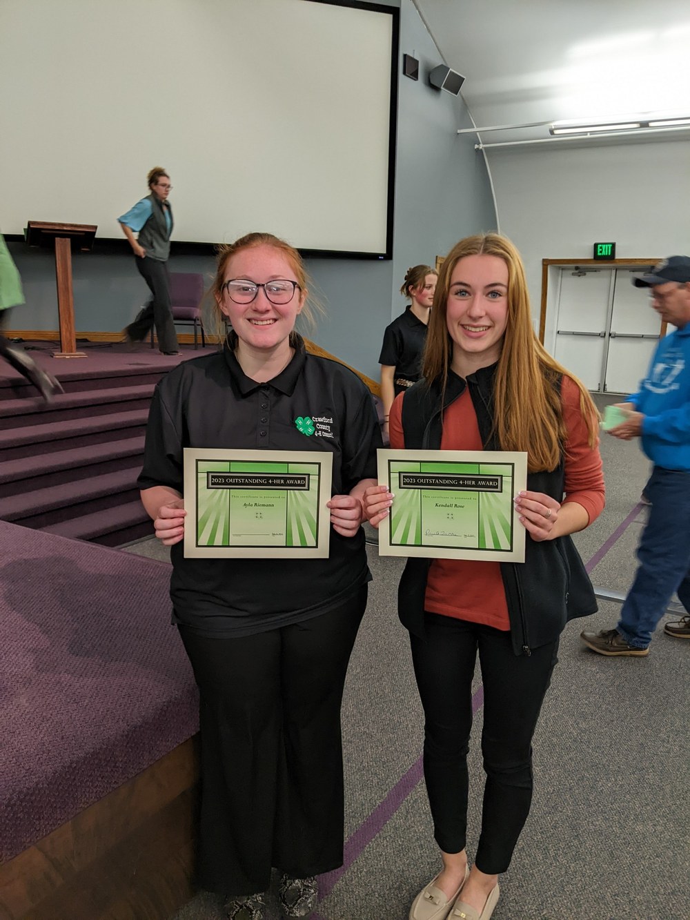 2022 Crawford County 4-H Recognition Reception Recap 2023 Outstanding 4-H Members Ayla Riemann and Kendall Rose