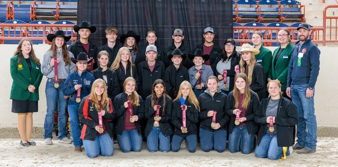 2024 Pennsylvania State 4-H Horse Show Team Horse Power Members; Parker Haydt of Lehigh County 2nd from left in the back row - Photo credits to John Hudson of Hudson Photography
