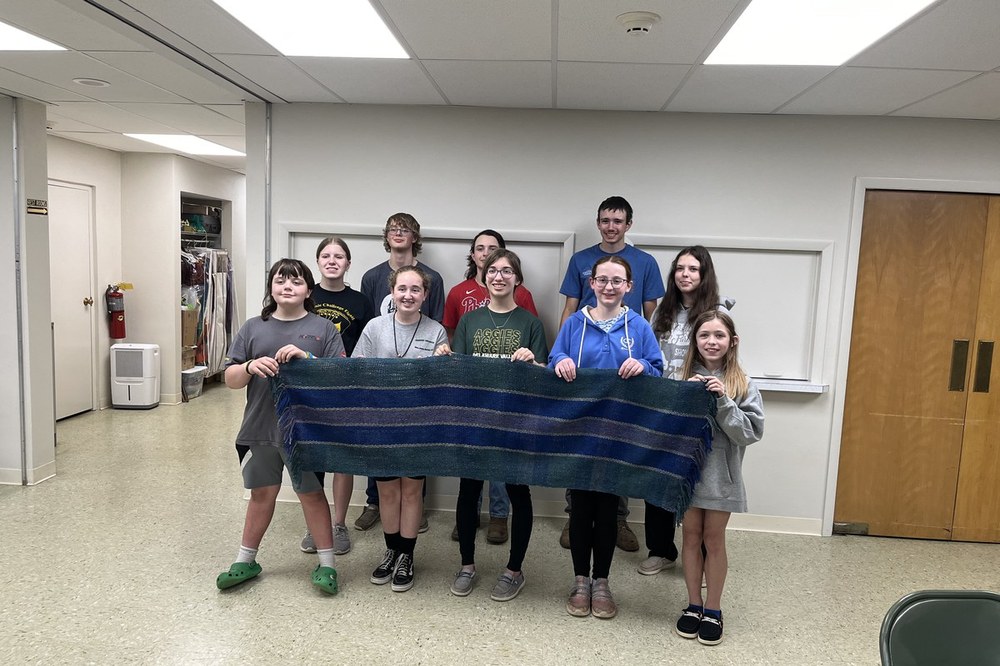 Lehigh 4-H Livestock 2024 Shawl Project Pictured (back row) EmmaLynn Fink, Samuel Lazarus, Trevor Bowman, Jonas Geiger, Faith Smith, (front row) Darren Bowman, Emily Laudenslager, Kamryn Fink, Tahlia Wagner, Quinley Hanna Not pictured but participated: Payge Haydt, Parker Haydt, Ethan Brozman, Olivia Brozman, Colton Hanna