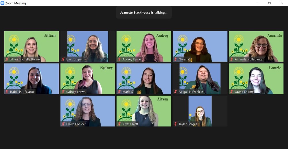 Lehigh 4-Hers Zoom into Leadership 2020 and 2021 Pennsylvania 4-H State Council members