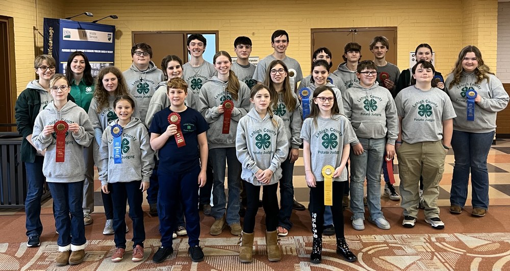 Lehigh Wins 4-H State Potato Grading Competition Lehigh County 4-H members participated in the state 4-H Potato Grading and Identification Contest at Farm Show