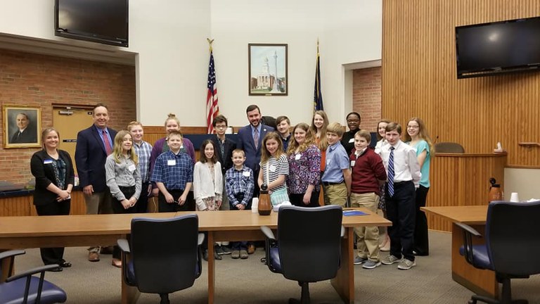 Mifflin County 4-H members with State Senator Jake Corman and State Representative John Hershey