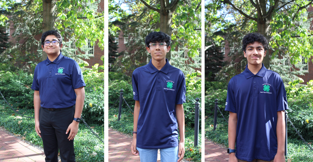 Pennsylvania 4-H Launches a Computer Science Ambassador Team Left to right: Ronak Suchindra, Aadit Shah, and Arush Dubey