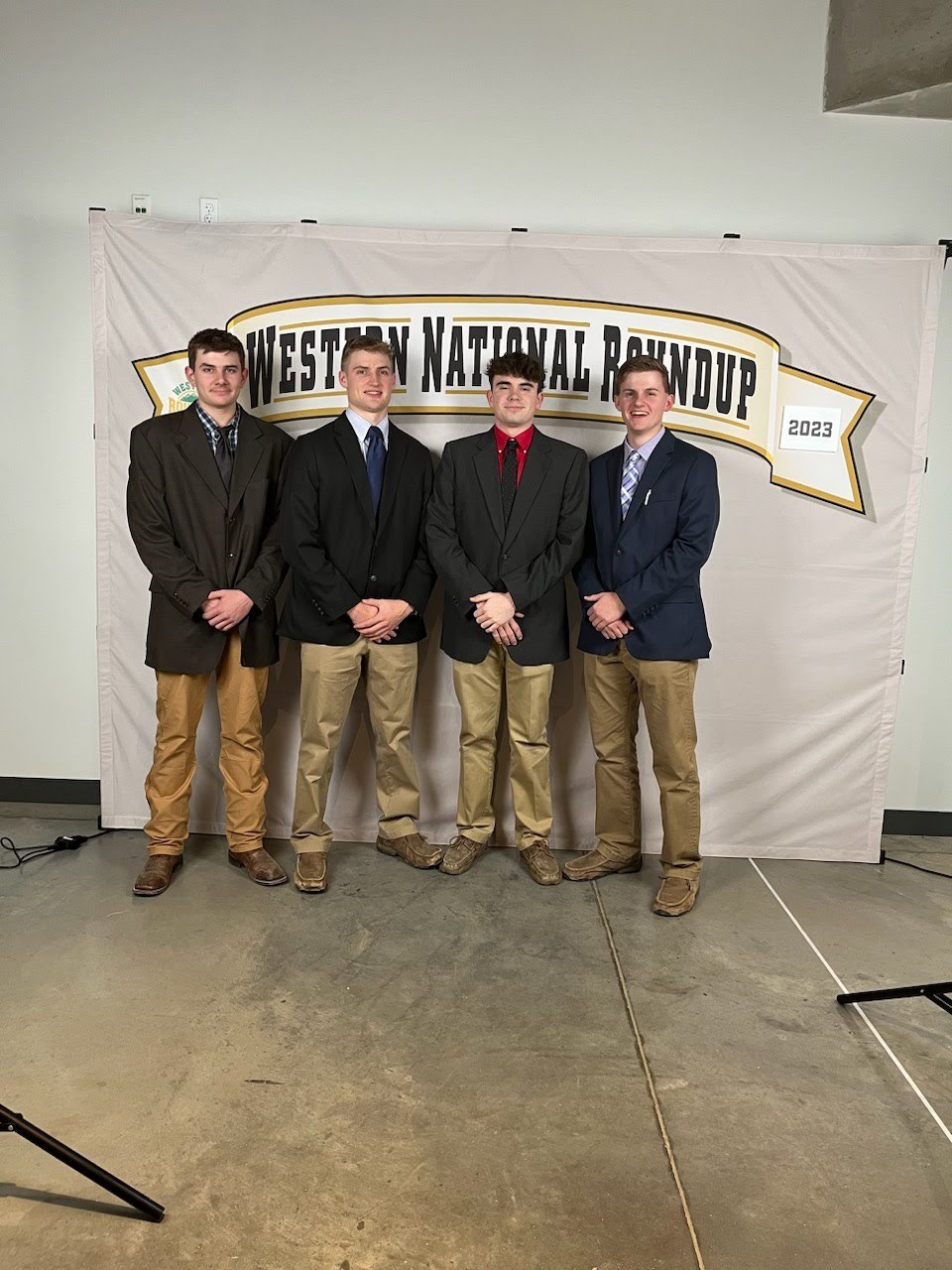 Pennsylvania 4-H'ers shine at National Western Stock Show Trevor Manbeck, Alex Heisey, James Voight, and Caleb Nolt