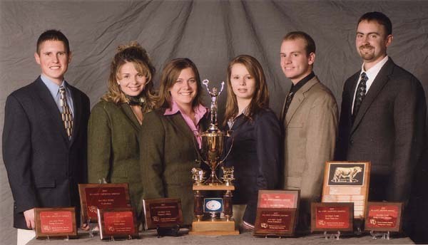 2007 Recent livestock judging team award-winners