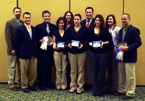 Left to Right: Coach Wendall Landis, Rick Jones, Mike Woods, Chris Molinaro, Chrissy Chyko, Alison Walker, Chris Davis, Ashley Ruscio, Tiffany Dean, Adam Zurin